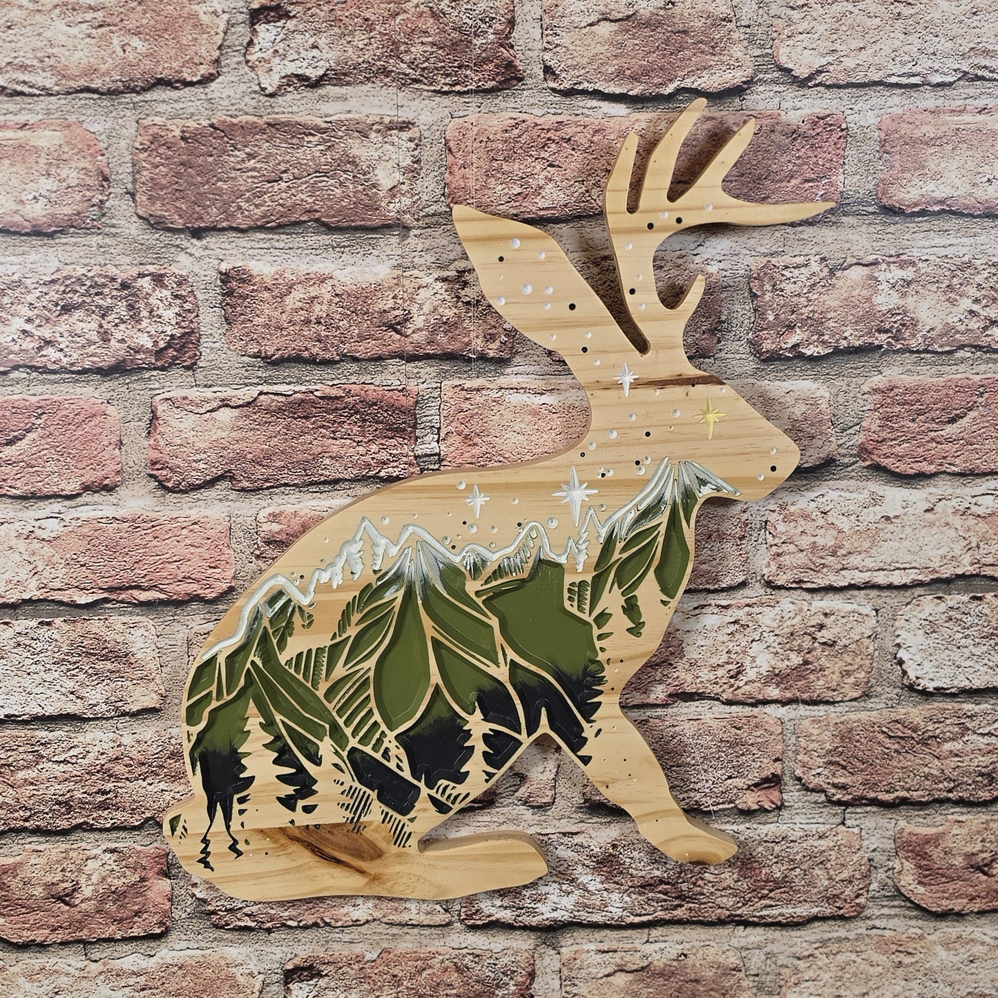 Carved Starry Jackalope