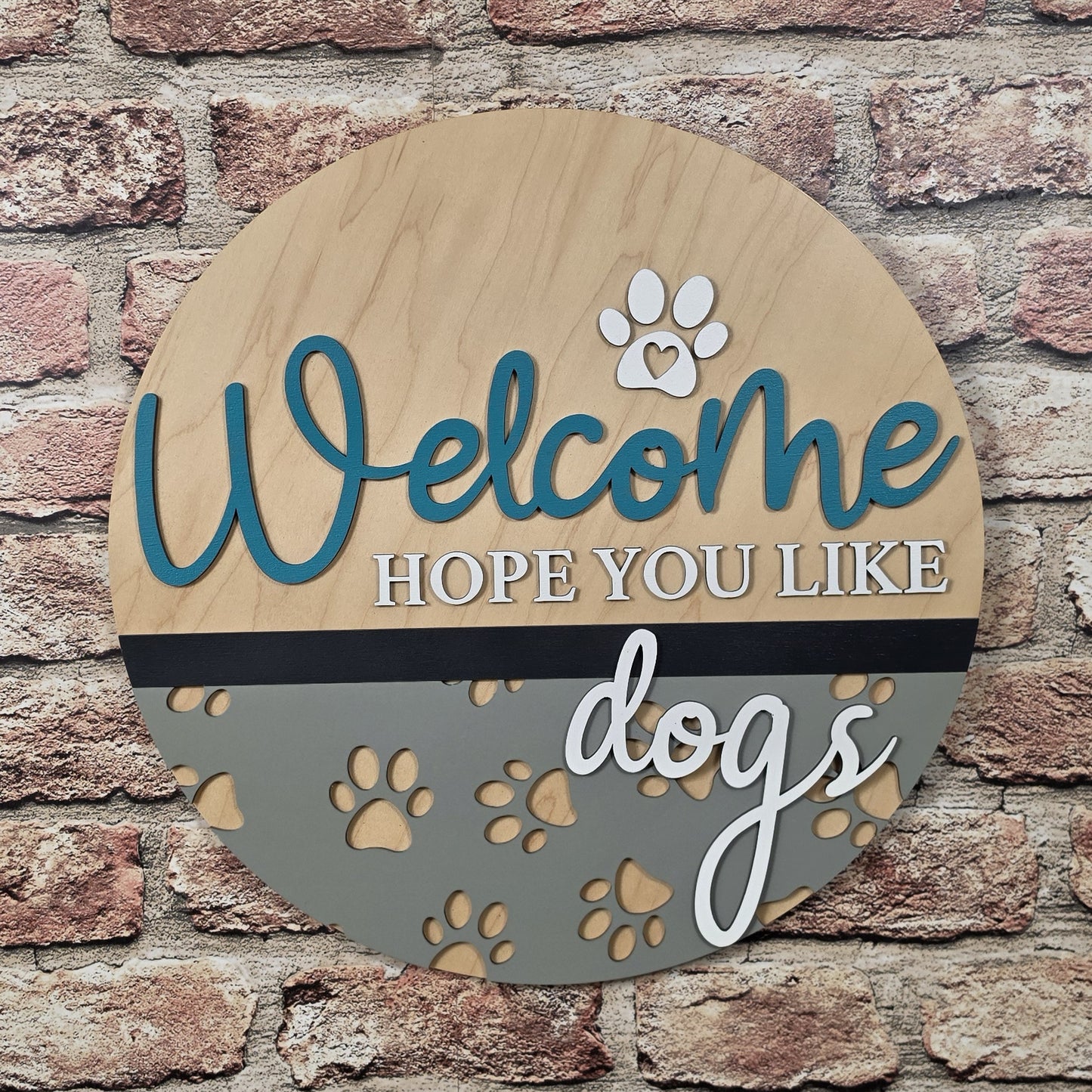 "Welcome, hope you like dogs"