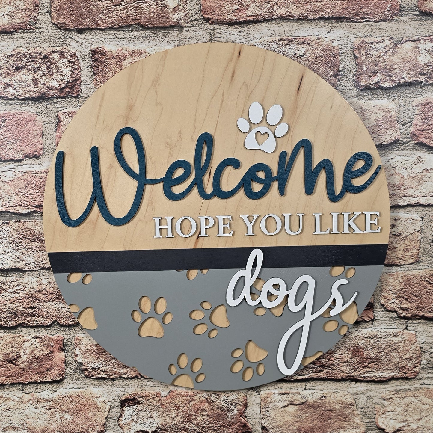 "Welcome, hope you like dogs"