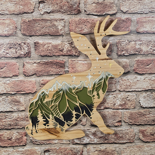 Carved Starry Jackalope