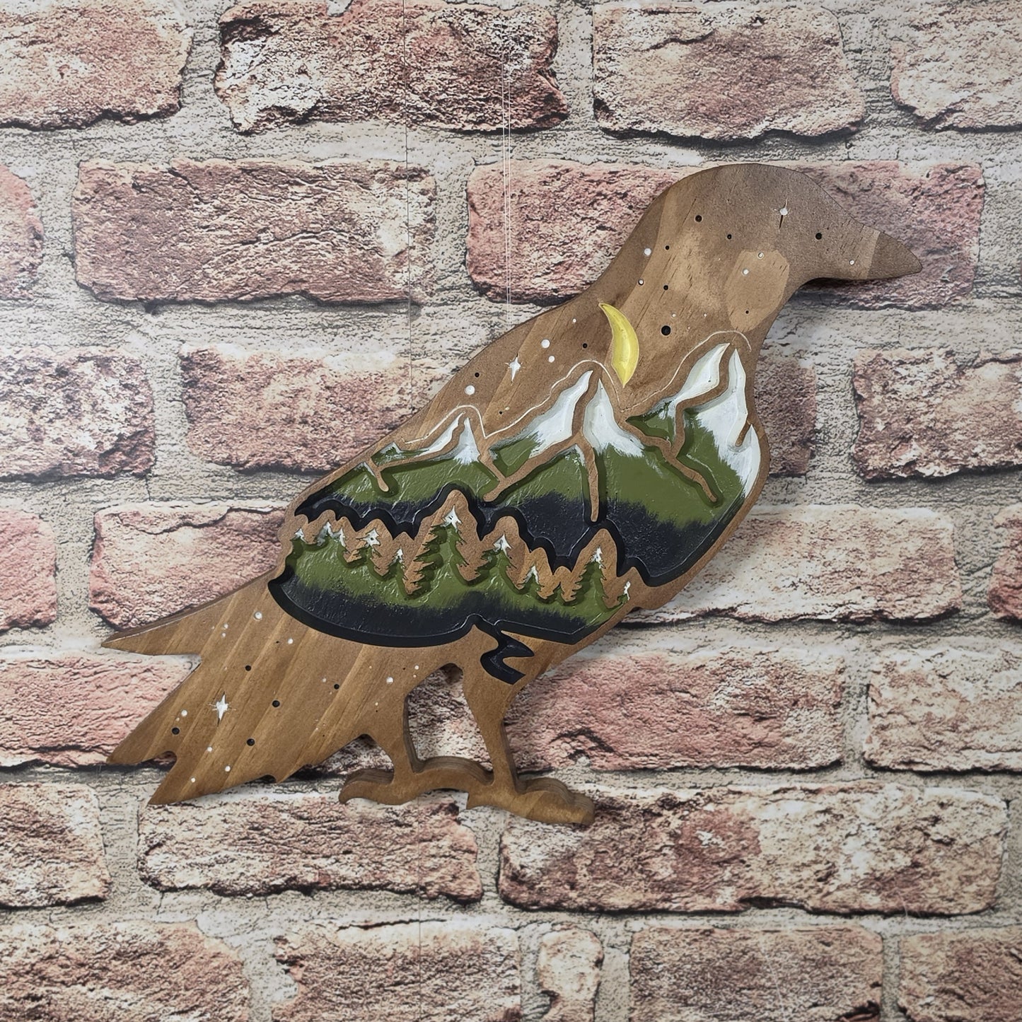 Carved Starry Raven